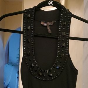 Black midi length bandage dress
